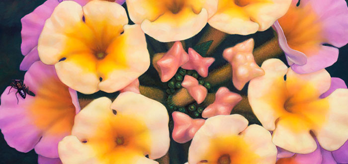 James Johnson | Lantana with Ant | Oil | Acrylic