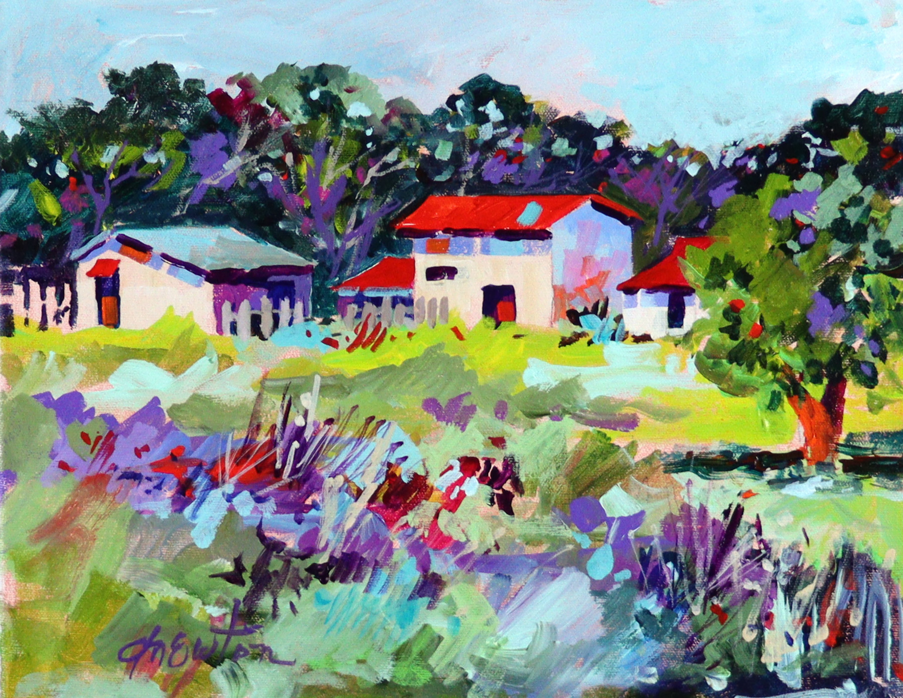 Dyan Newton_Hill Country Ranching_Acrylic_11x14