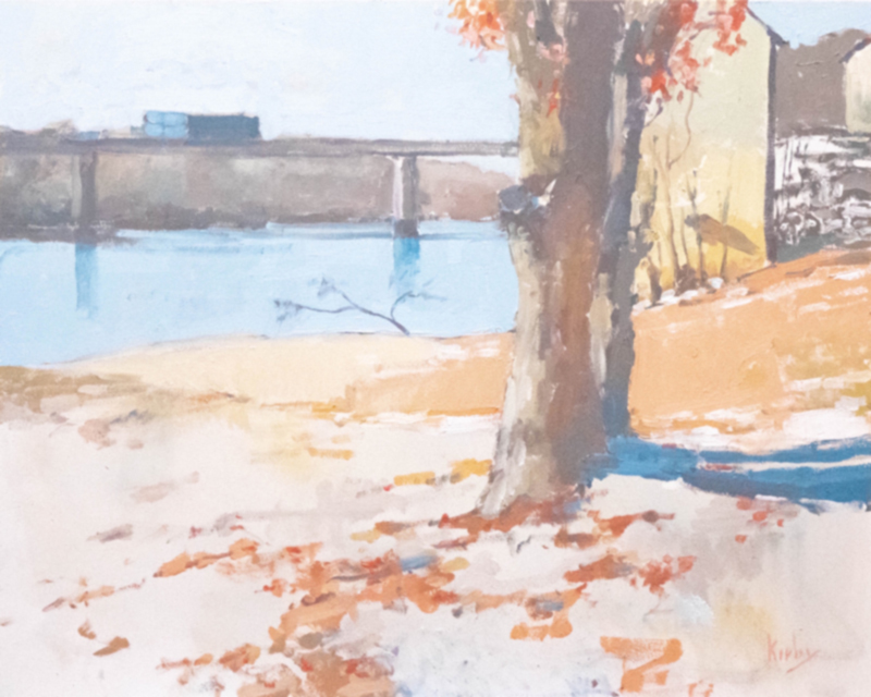 cogburn-randall-Snow-on-the-Banks-at-Lake-Travis